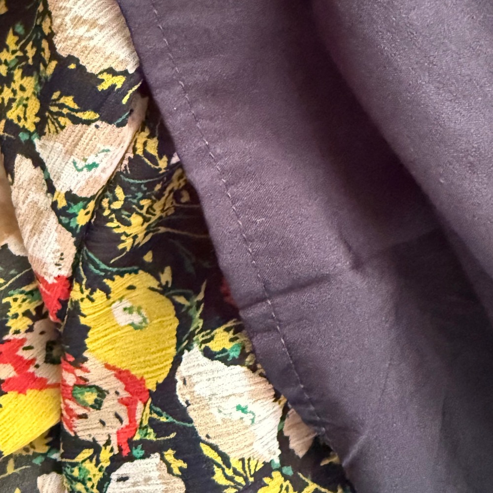 J.Crew Floral Maxi Dress 14 Black Multi Tiered Boho Cottagecore Garden Party Sun - Picture 9 of 11